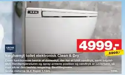 Bauhaus Grohe væghængt toilet elektronisk clean & dry tilbud
