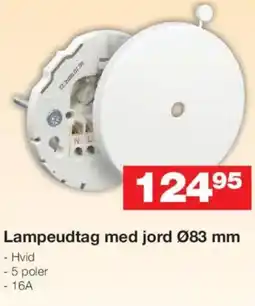Bauhaus Lampeudtag med jord Ø83 mm tilbud