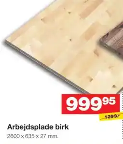 Bauhaus Arbejdsplade birk tilbud