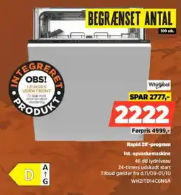 Power Whirlpool Int. opvaskemaskine tilbud