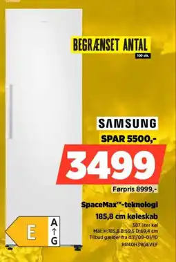 Power Samsung 185,8 cm køleskab tilbud