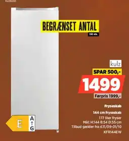 Power kulz fryseskab tilbud