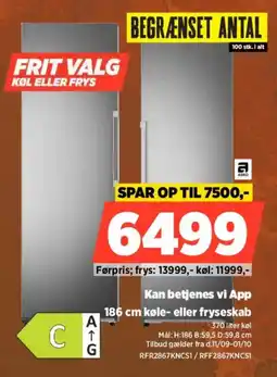 Power Asko 186 cm køle- eller fryseskab tilbud