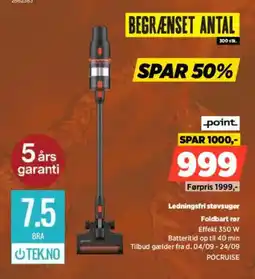 Power Point Ledningsfri støvsuger tilbud