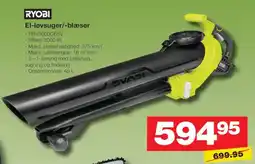 Bauhaus Ryobi el-løvsuger/-blæser tilbud