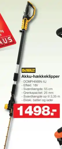 Bauhaus DeWalt Akku-hækkeklipper tilbud