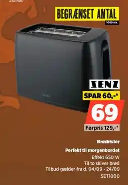 Power Senz brødster tilbud