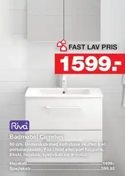 Bauhaus Riva Badmøbel Camden tilbud