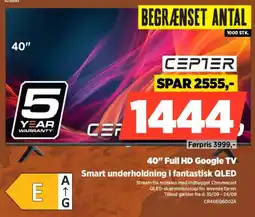 Power Cepter 40" Full HD Google TV tilbud