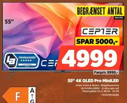 Power Cepter 55" 4K QLED Pro MiniLED tilbud