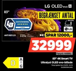Power LG OLED evo AI 83" 4K Smart TV tilbud