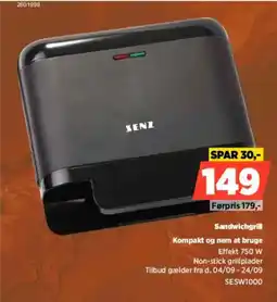 Power Senz sandwichgrill tilbud