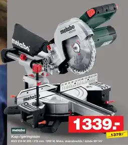 Bauhaus Metabo Kap-/geringssav KGS 216 M tilbud