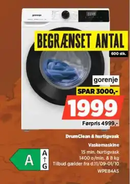 Power gorenje vaskemaskine tilbud