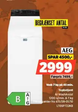 Power AEG Topbetjent tilbud