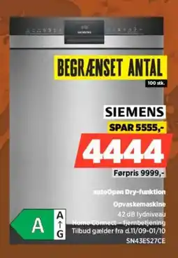 Power Siemens Opvaskemaskine tilbud