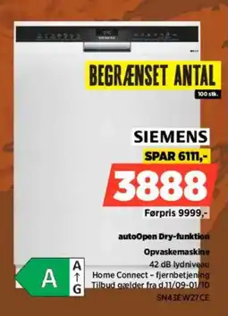 Power Siemens Opvaskemaskine tilbud