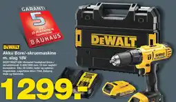 Bauhaus DeWalt Akku Bore-/skruemaskine m. slag 18V tilbud