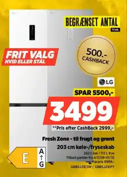 Power LG køle-/fryseskab tilbud