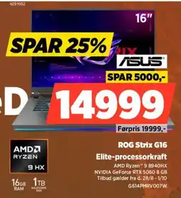 Power Asus ROG Strix G16 tilbud