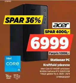 Power Acer Stationær PC Kraftfuld ydeevne tilbud