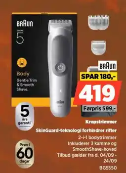 Power Braun kropstrimmer tilbud
