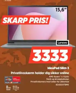Power Lenovo Ideapad Slim 3 tilbud
