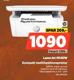 Power Hp LaserJet M140W tilbud