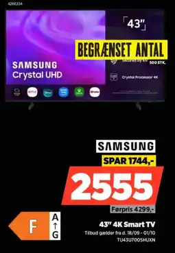 Power Samsung 43" 4K Smart TV tilbud