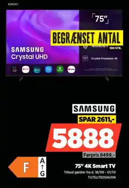Power Samsung 75" 4K Smart TV tilbud