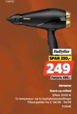 Power BaByliss Hårtørrer tilbud
