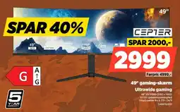 Power Cepter 49" gaming-skærm tilbud