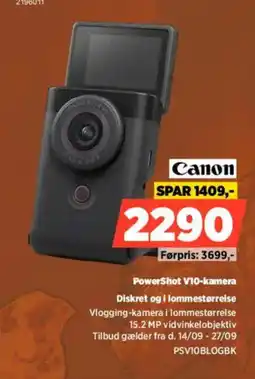 Power Canon PowerShot V10-kamera tilbud