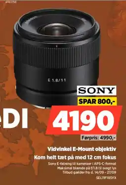 Power Sony E 1.8/11 tilbud