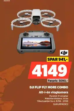 Power Dji flip fly more combo tilbud