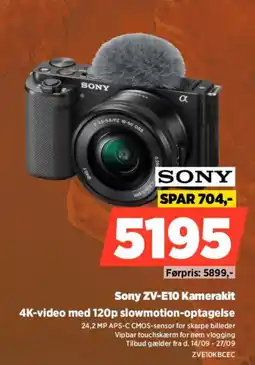 Power Sony ZV-E10 Kamerakit tilbud