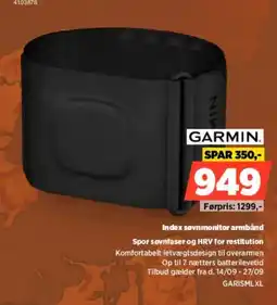 Power Garmin index søvnmonitor armbånd tilbud