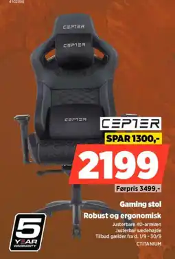 Power Cepter Gaming stol tilbud