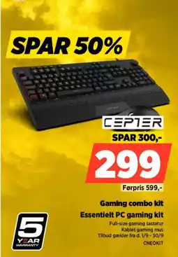 Power Cepter Gaming combo kit tilbud