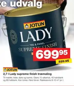 Bauhaus 2,7 l Lady supreme finish træmaling tilbud