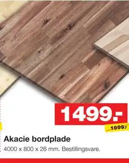 Bauhaus Akacie bordplade tilbud