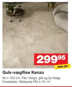 Bauhaus Gulv-vægflise Kenzo tilbud