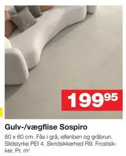 Bauhaus Gulv-/vægflise Sospiro tilbud