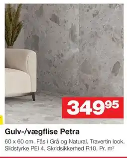 Bauhaus Gulv-/vægflise Petra tilbud