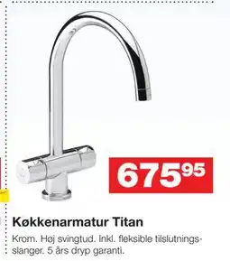 Bauhaus Køkkenarmatur Titan tilbud