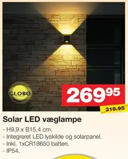 Bauhaus Solar LED væglampe tilbud