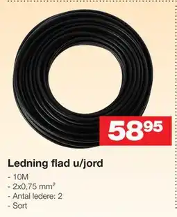 Bauhaus Ledning flad u/jord tilbud