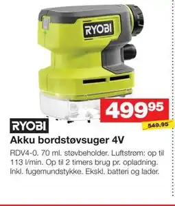 Bauhaus Akku bordstøvsuger 4V tilbud