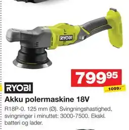 Bauhaus Akku polermaskine 18V tilbud