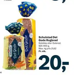 Let-Køb Schulstad Det Gode Rugbrød tilbud